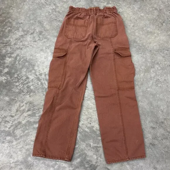 Urban Outfitters BDG Brown High Rise Baggy Cargo Trousers Cargo Pants Size 28 - Picture 10 of 10